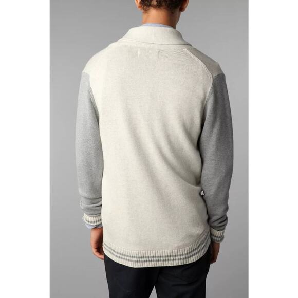 Abel Brown Varsity Shawl-Collar Sweater‎ - Picture 3 of 10